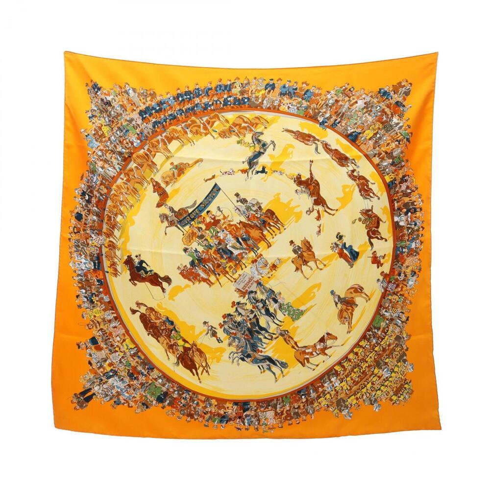 HERMES Authentic Orange Scarf